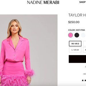 Feather pink blouse- LIKE NEW, make me a fair offer!